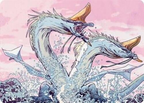 Twinmaw Stormbrood Art Card (39/54) [Tarkir: Dragonstorm Art Series] | Good Games Adelaide SA