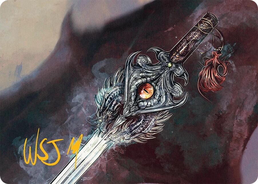 Dragonfire Blade Art Card (40/54) (Gold-Stamped Signature) [Tarkir: Dragonstorm Art Series] | Good Games Adelaide SA