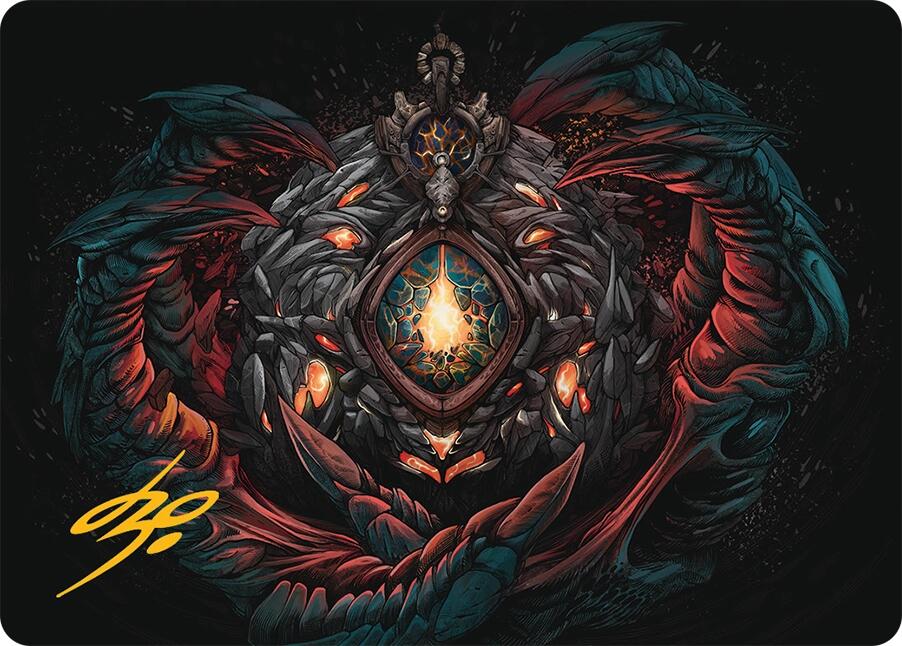 Mox Jasper Art Card (41/54) (Gold-Stamped Signature) [Tarkir: Dragonstorm Art Series] | Good Games Adelaide SA