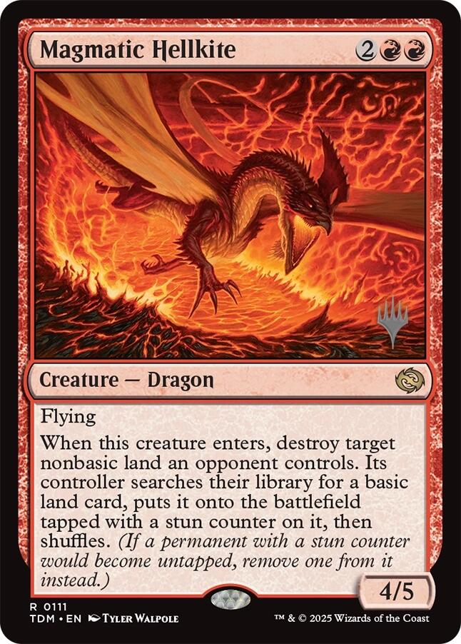 Magmatic Hellkite [Tarkir: Dragonstorm Promos] | Good Games Adelaide SA