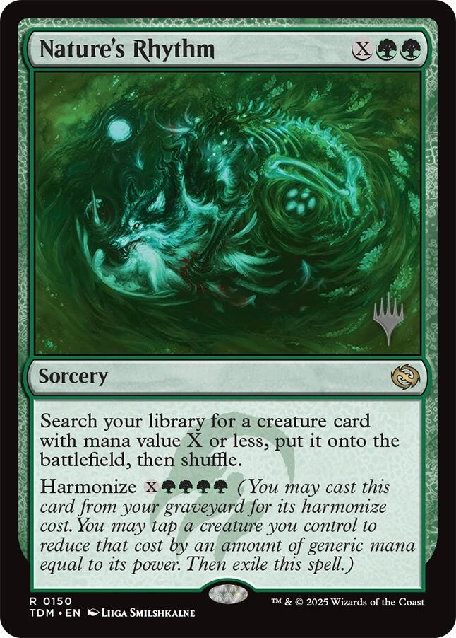 Nature's Rhythm [Tarkir: Dragonstorm Promos] | Good Games Adelaide SA