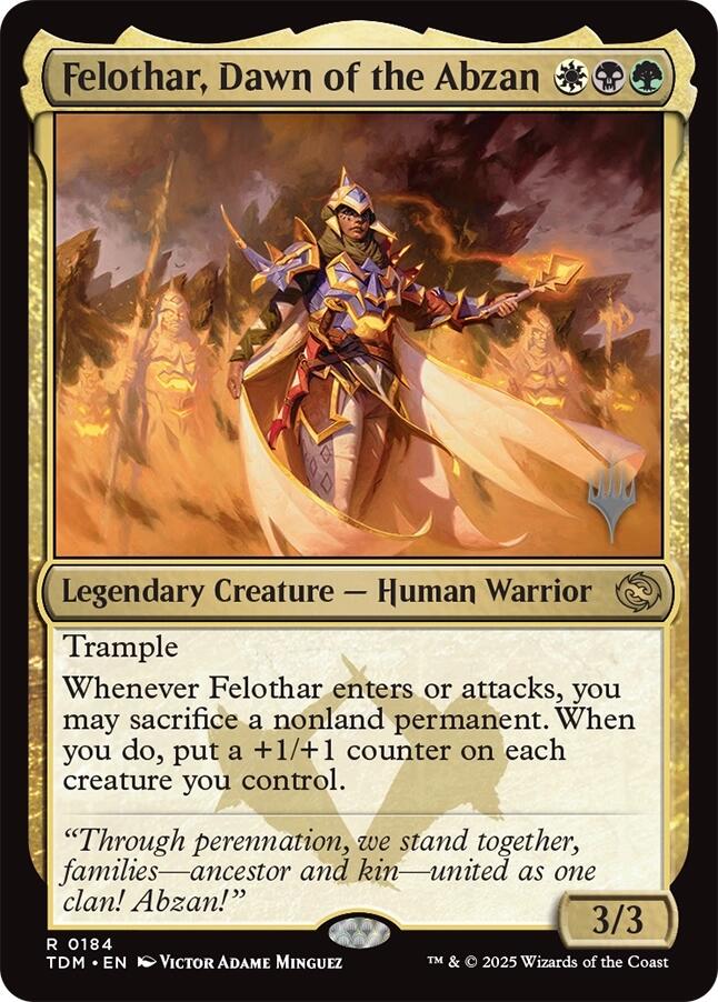 Felothar, Dawn of the Abzan [Tarkir: Dragonstorm Promos] | Good Games Adelaide SA