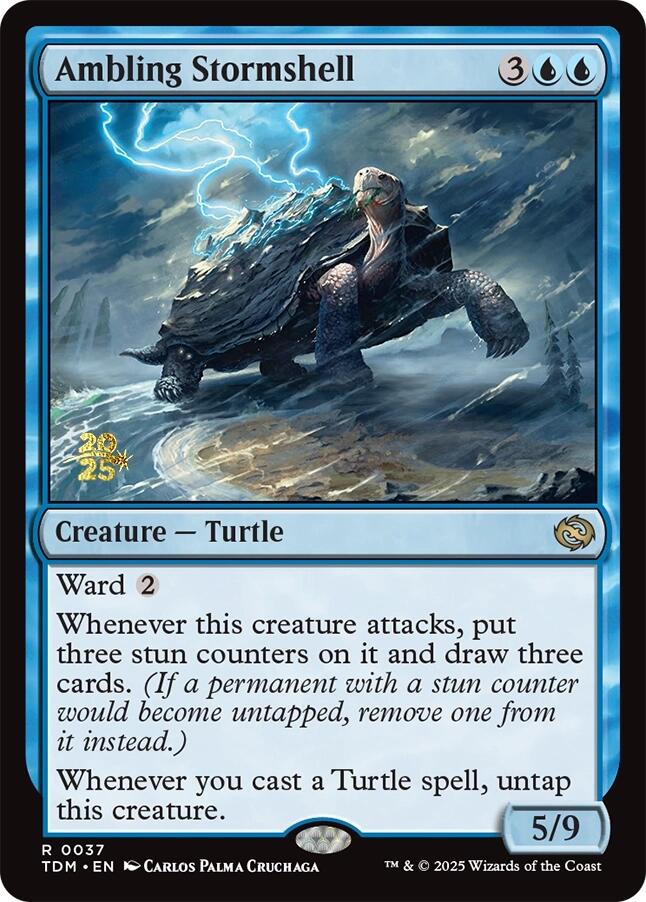Ambling Stormshell [Tarkir: Dragonstorm Prerelease Cards] | Good Games Adelaide SA