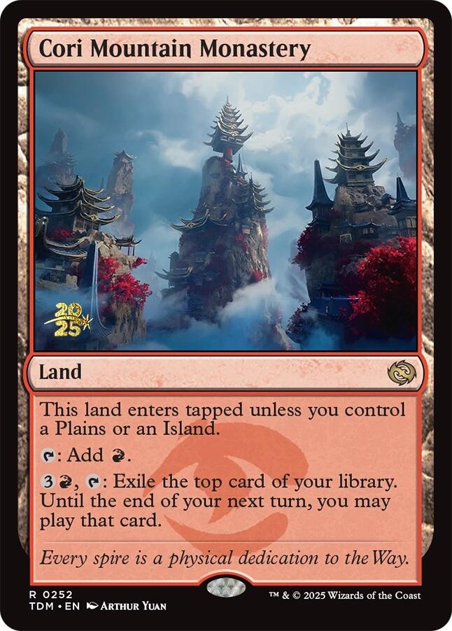 Cori Mountain Monastery [Tarkir: Dragonstorm Prerelease Cards] | Good Games Adelaide SA