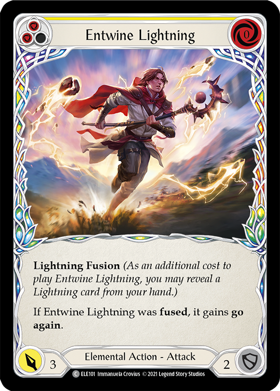Entwine Lightning (Yellow) [ELE101] (Tales of Aria)  1st Edition Rainbow Foil | Good Games Adelaide SA