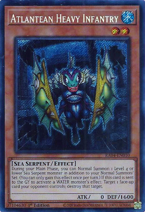 Atlantean Heavy Infantry [RA04-EN010] Secret Rare | Good Games Adelaide SA