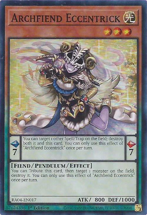 Archfiend Eccentrick [RA04-EN017] Super Rare | Good Games Adelaide SA