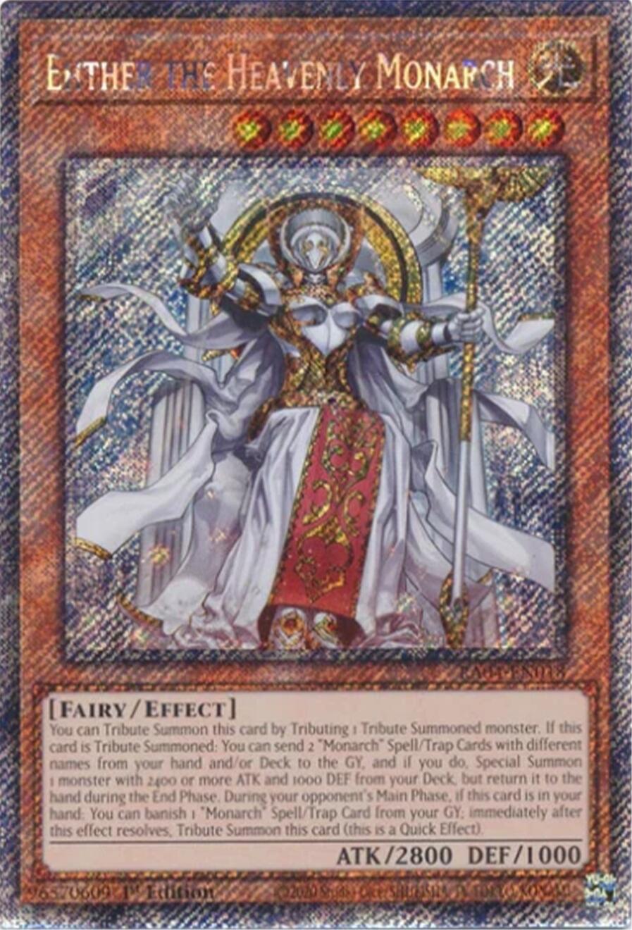 Ehther the Heavenly Monarch [RA04-EN018] Platinum Secret Rare | Good Games Adelaide SA