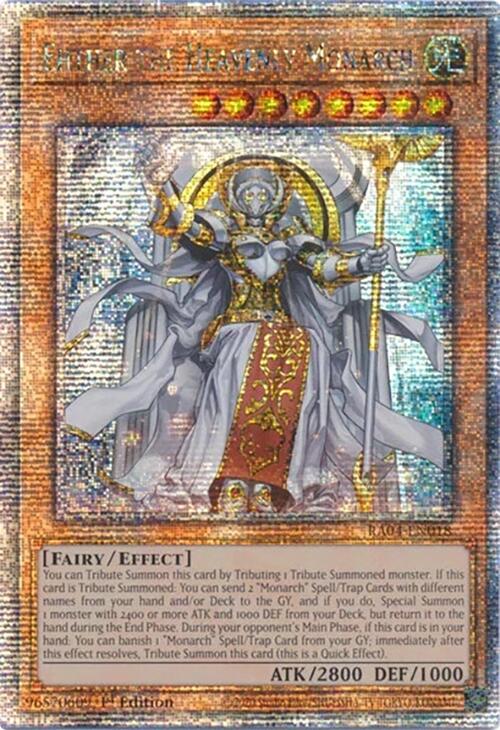 Ehther the Heavenly Monarch [RA04-EN018] Quarter Century Secret Rare | Good Games Adelaide SA