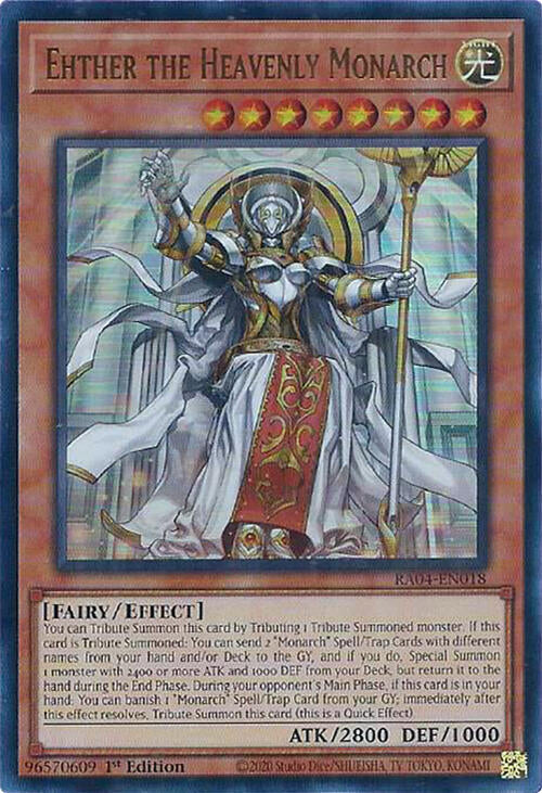 Ehther the Heavenly Monarch [RA04-EN018] Ultra Rare | Good Games Adelaide SA