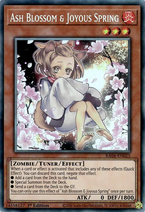 Ash Blossom & Joyous Spring (Alternate Art) [RA04-EN025] Collector's Rare | Good Games Adelaide SA