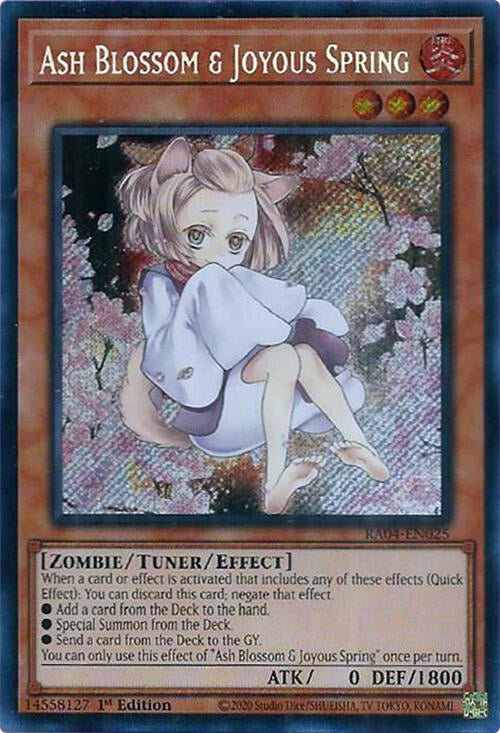 Ash Blossom & Joyous Spring (Alternate Art) [RA04-EN025] Secret Rare | Good Games Adelaide SA