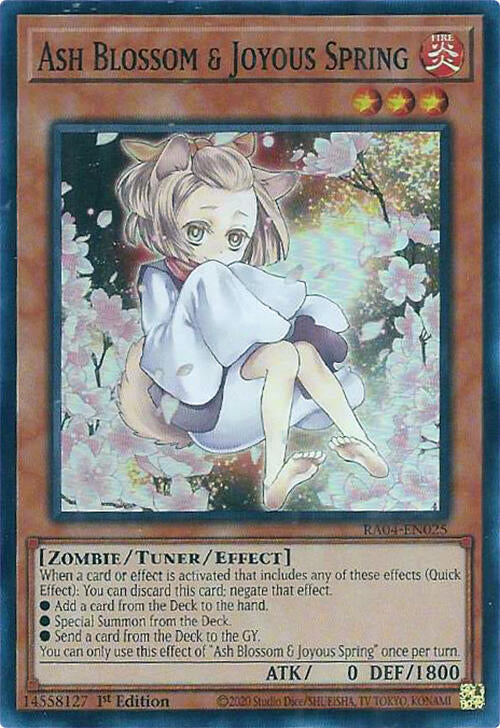 Ash Blossom & Joyous Spring (Alternate Art) [RA04-EN025] Super Rare | Good Games Adelaide SA