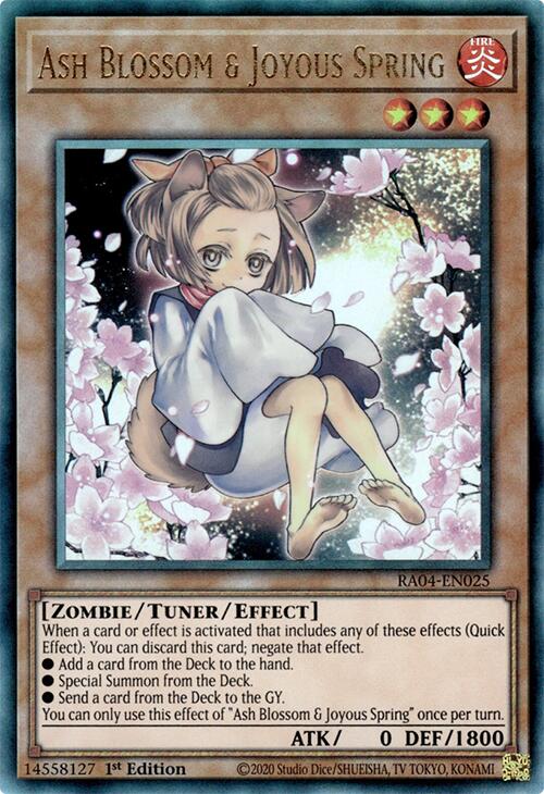 Ash Blossom & Joyous Spring (Alternate Art) [RA04-EN025] Ultimate Rare | Good Games Adelaide SA