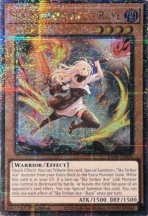 Sky Striker Ace - Raye (New Art) [RA04-EN026] Quarter Century Secret Rare | Good Games Adelaide SA