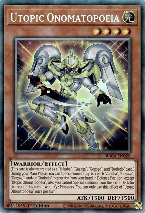 Utopic Onomatopoeia [RA04-EN028] Collector's Rare | Good Games Adelaide SA