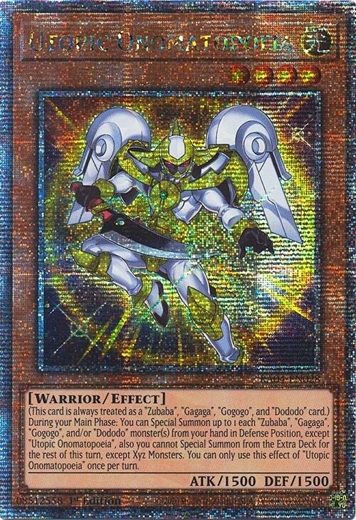 Utopic Onomatopoeia [RA04-EN028] Quarter Century Secret Rare | Good Games Adelaide SA