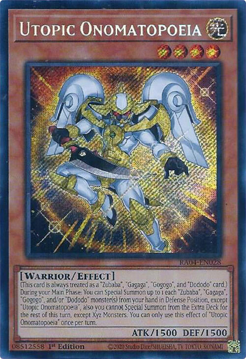 Utopic Onomatopoeia [RA04-EN028] Secret Rare | Good Games Adelaide SA