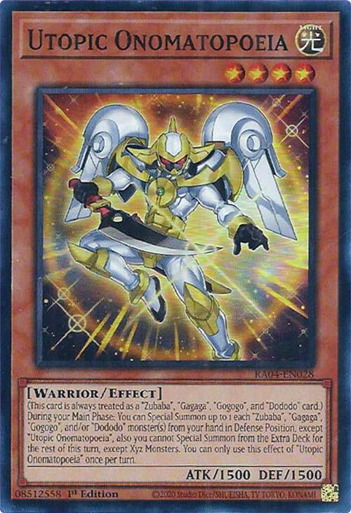 Utopic Onomatopoeia [RA04-EN028] Super Rare | Good Games Adelaide SA