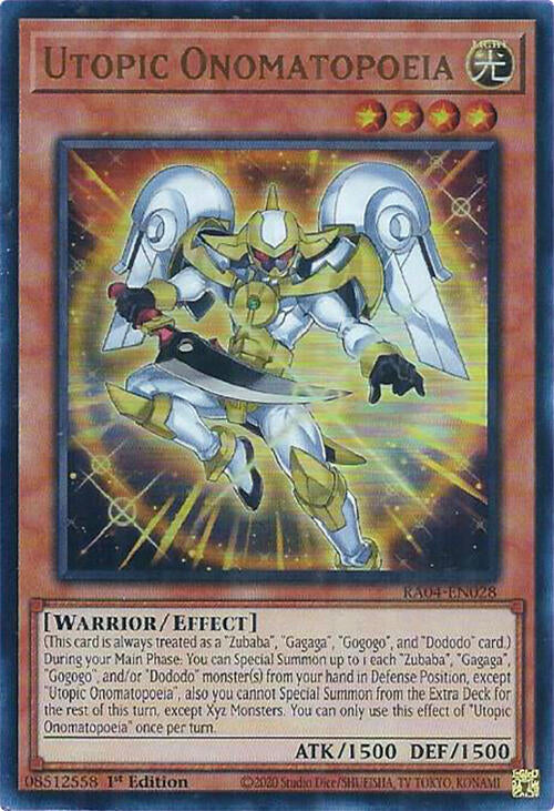 Utopic Onomatopoeia [RA04-EN028] Ultra Rare | Good Games Adelaide SA