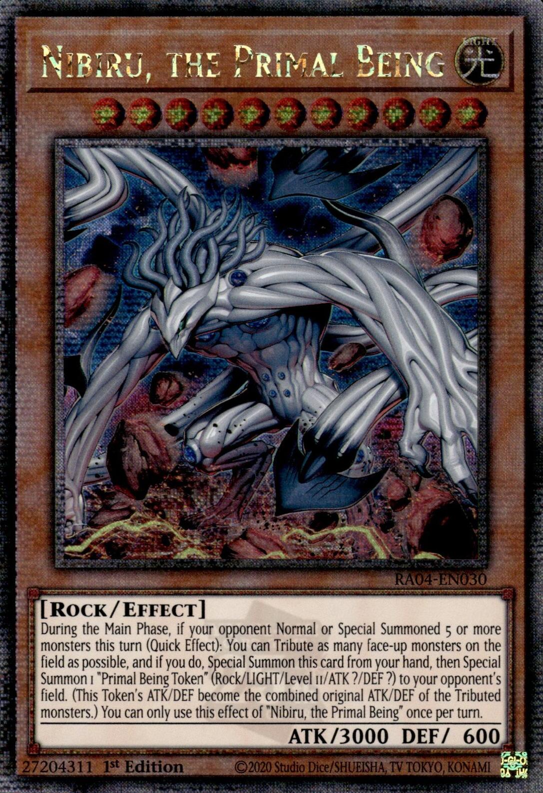 Nibiru, the Primal Being (New Art) [RA04-EN030] Quarter Century Secret Rare | Good Games Adelaide SA