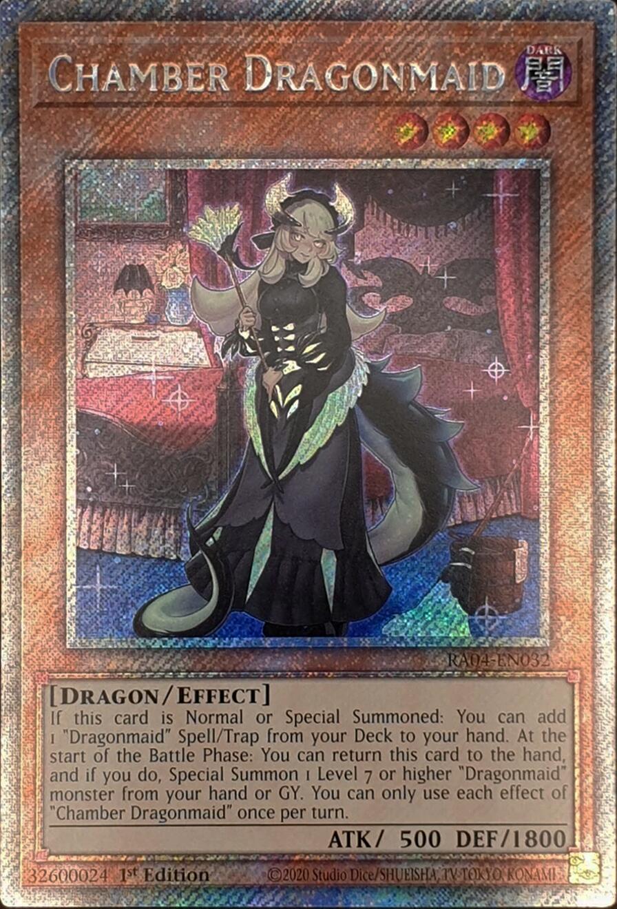 Chamber Dragonmaid [RA04-EN032] Platinum Secret Rare | Good Games Adelaide SA
