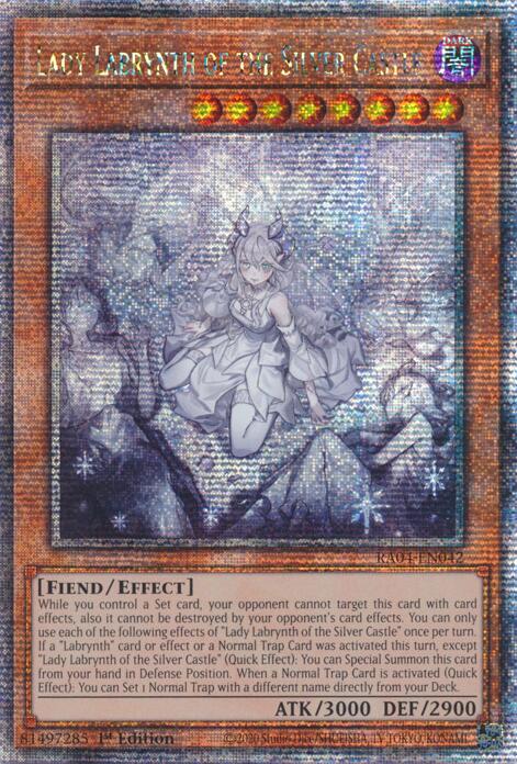 Lady Labrynth of the Silver Castle (New Art) [RA04-EN042] Quarter Century Secret Rare | Good Games Adelaide SA