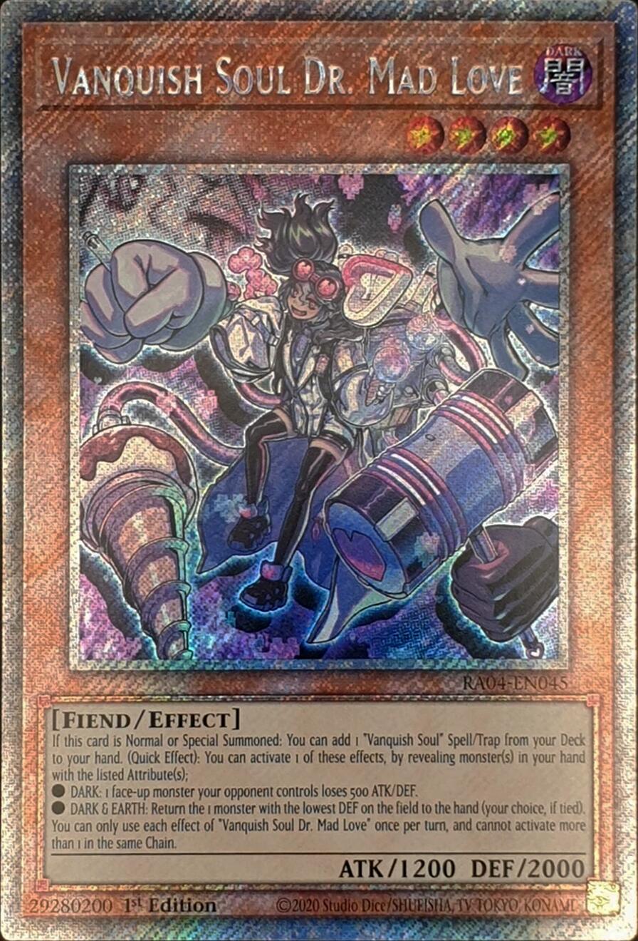 Vanquish Soul Dr. Mad Love [RA04-EN045] Platinum Secret Rare | Good Games Adelaide SA