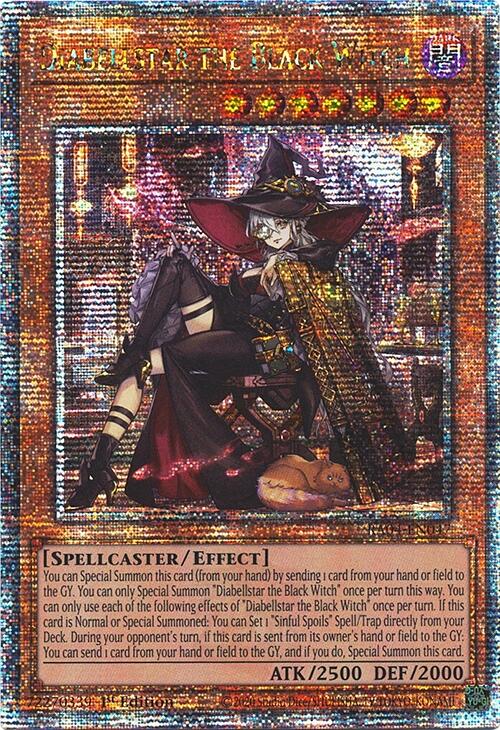 Diabellstar the Black Witch (New Art) [RA04-EN047] Quarter Century Secret Rare | Good Games Adelaide SA