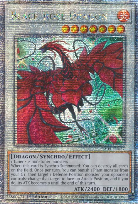 Black Rose Dragon (Alternate Art) [RA04-EN057] Quarter Century Secret Rare | Good Games Adelaide SA