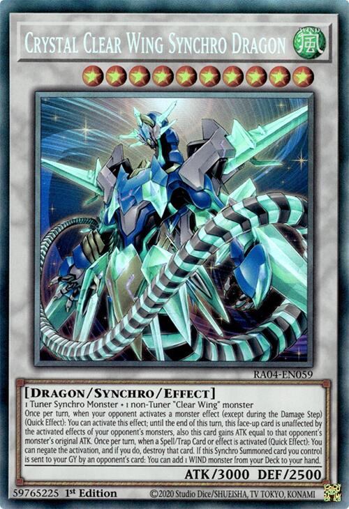Crystal Clear Wing Synchro Dragon [RA04-EN059] Collector's Rare | Good Games Adelaide SA