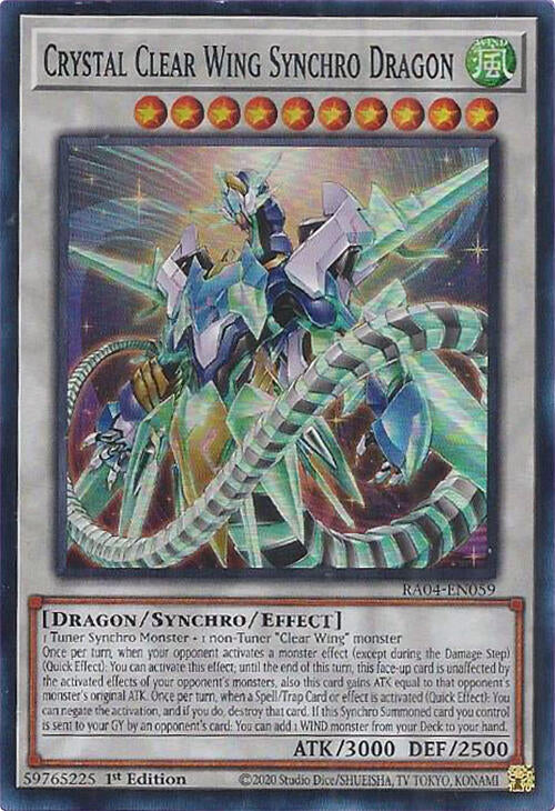 Crystal Clear Wing Synchro Dragon [RA04-EN059] Super Rare | Good Games Adelaide SA