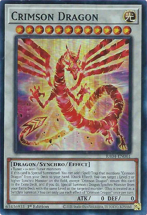 Crimson Dragon (card) [RA04-EN061] Super Rare | Good Games Adelaide SA