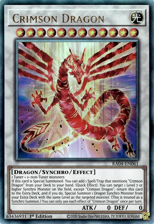 Crimson Dragon (card) [RA04-EN061] Ultimate Rare | Good Games Adelaide SA