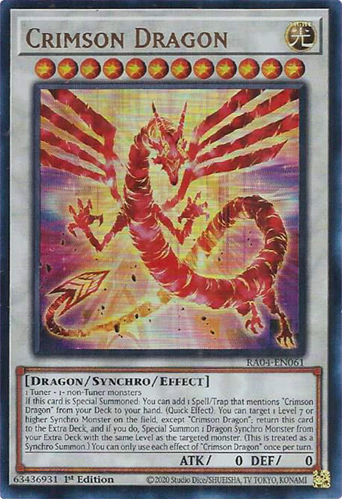 Crimson Dragon (card) [RA04-EN061] Ultra Rare | Good Games Adelaide SA