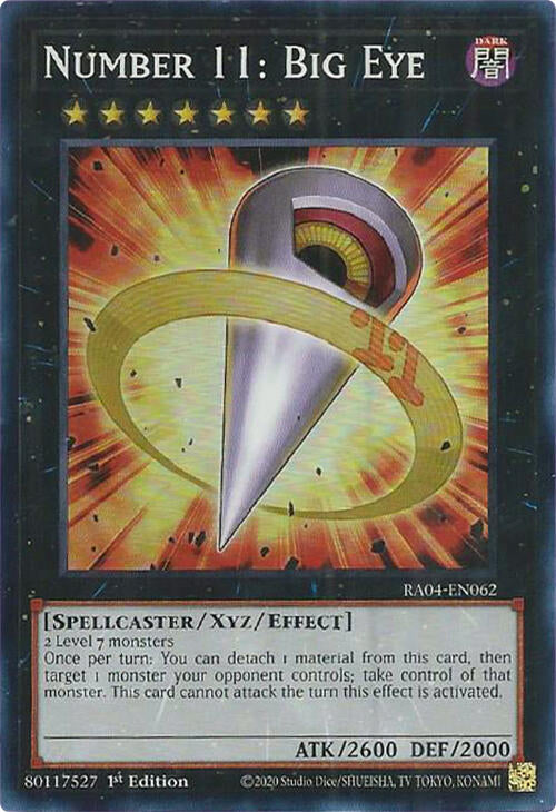 Number 11: Big Eye [RA04-EN062] Super Rare | Good Games Adelaide SA