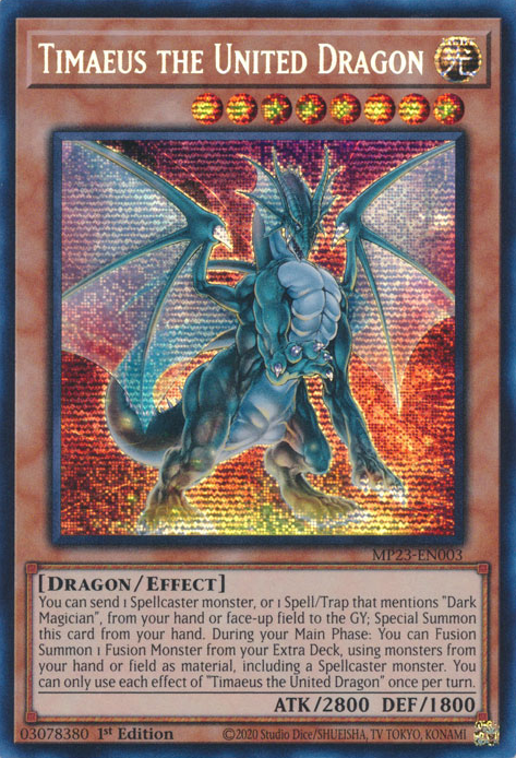 Timaeus the United Dragon [MP23-EN003] Prismatic Secret Rare | Good Games Adelaide SA