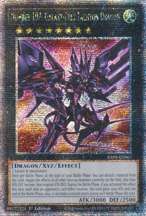 Number 107: Galaxy-Eyes Tachyon Dragon [RA04-EN067] Quarter Century Secret Rare | Good Games Adelaide SA