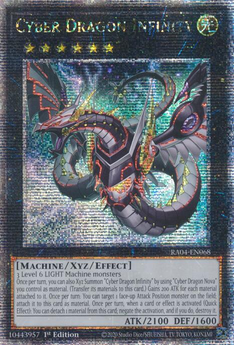 Cyber Dragon Infinity (Alternate Art) [RA04-EN068] Quarter Century Secret Rare | Good Games Adelaide SA