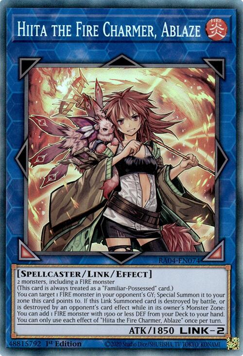 Hiita the Fire Charmer, Ablaze [RA04-EN074] Collector's Rare | Good Games Adelaide SA