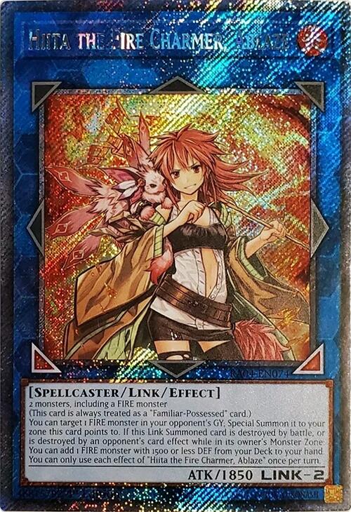 Hiita the Fire Charmer, Ablaze [RA04-EN074] Platinum Secret Rare | Good Games Adelaide SA