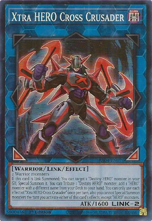 Xtra HERO Cross Crusader [RA04-EN076] Super Rare | Good Games Adelaide SA