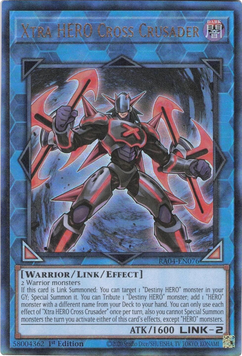 Xtra HERO Cross Crusader [RA04-EN076] Ultimate Rare | Good Games Adelaide SA