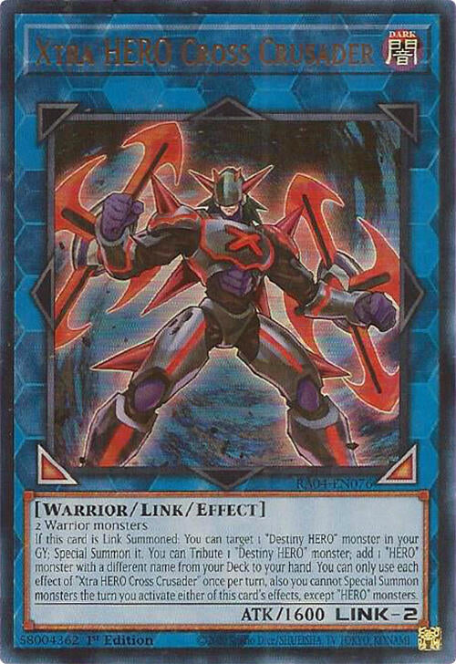 Xtra HERO Cross Crusader [RA04-EN076] Ultra Rare | Good Games Adelaide SA