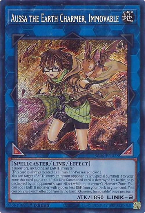 Aussa the Earth Charmer, Immovable [RA04-EN078] Secret Rare | Good Games Adelaide SA