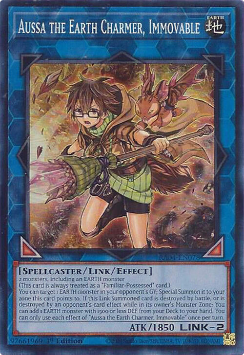 Aussa the Earth Charmer, Immovable [RA04-EN078] Super Rare | Good Games Adelaide SA