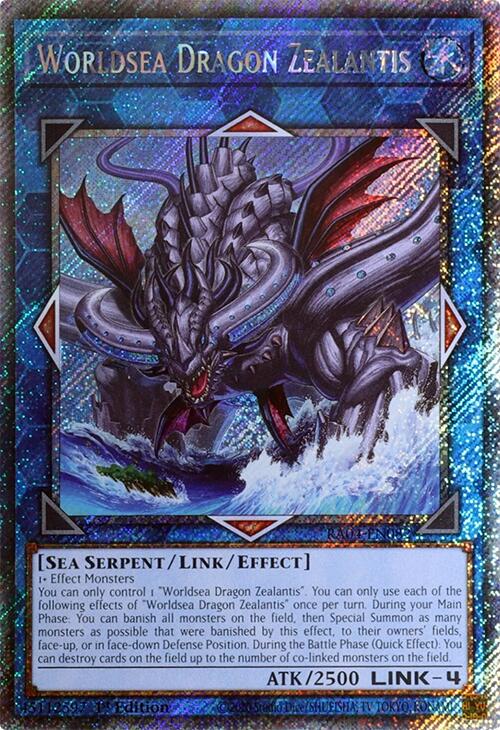 Worldsea Dragon Zealantis [RA04-EN082] Platinum Secret Rare | Good Games Adelaide SA