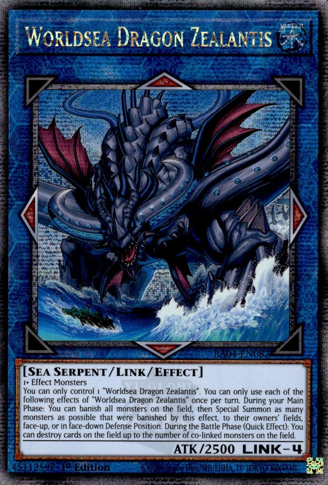 Worldsea Dragon Zealantis [RA04-EN082] Quarter Century Secret Rare | Good Games Adelaide SA