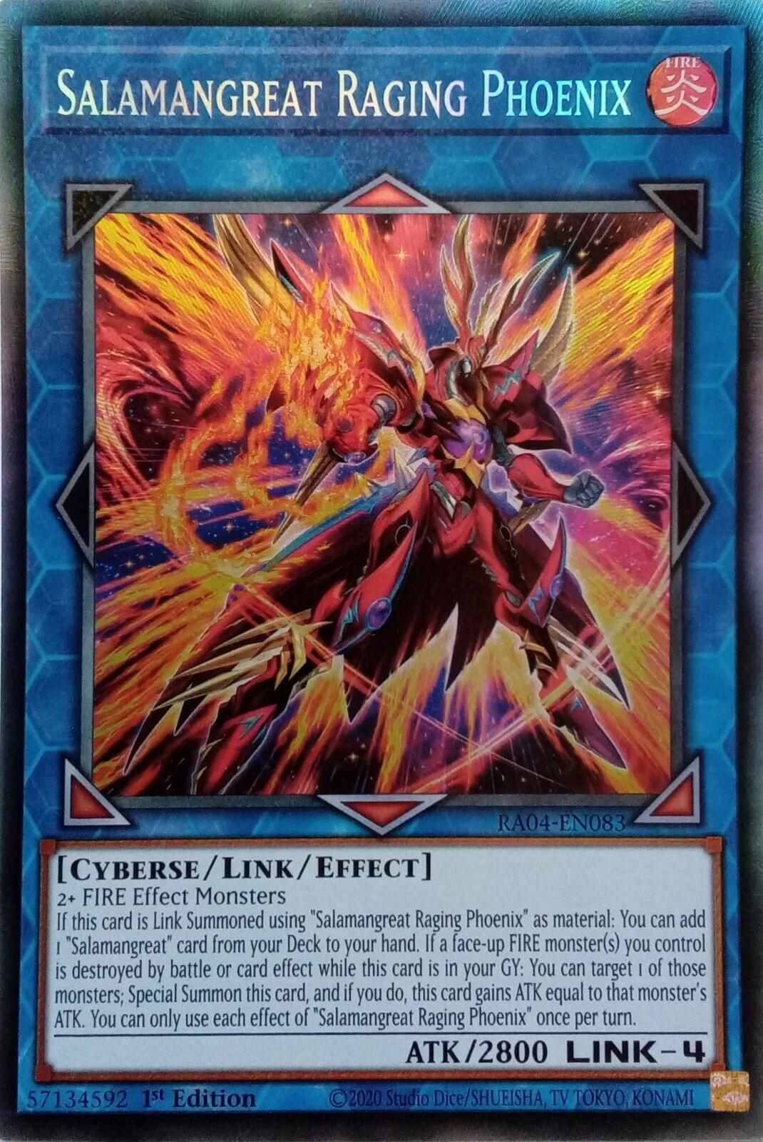 Salamangreat Raging Phoenix [RA04-EN083] Collector's Rare | Good Games Adelaide SA