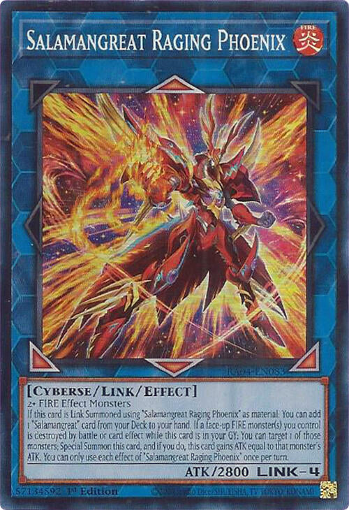Salamangreat Raging Phoenix [RA04-EN083] Super Rare | Good Games Adelaide SA